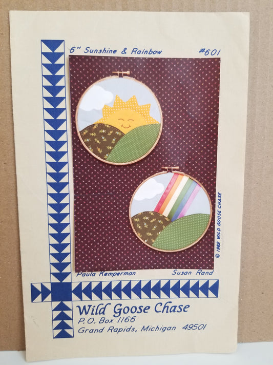 Wild Goose Chase sunshine and rainbow #601 embroidery Pattern