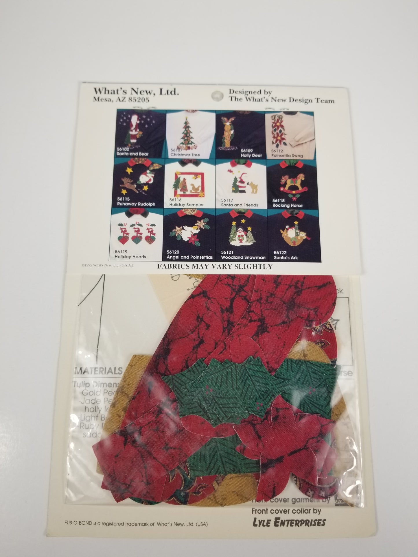 Vintage Holiday Fabric Appliques Iron On Applique Rocking Horse 56118