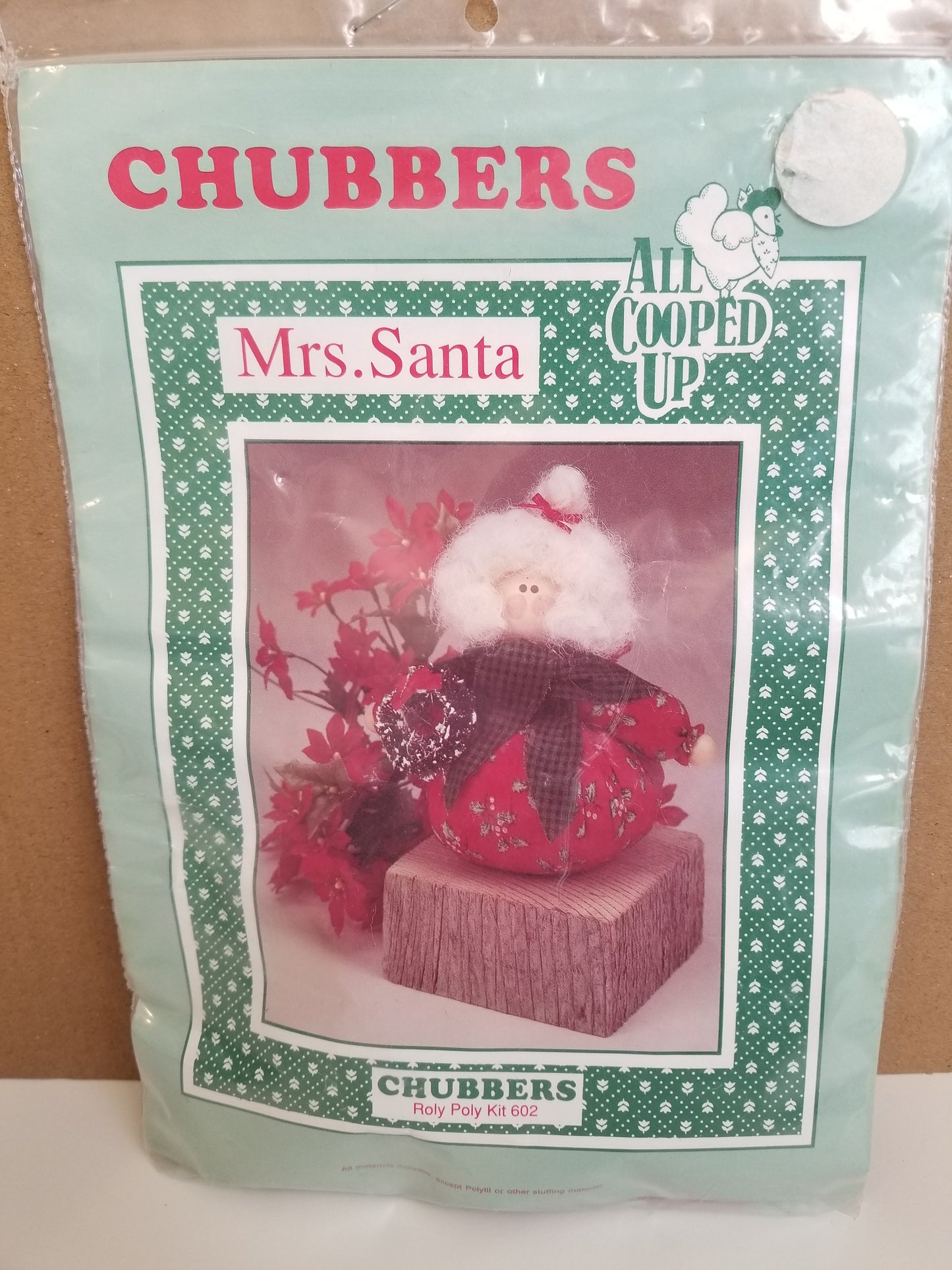 Rare Vintage All Cooped Up Chubbers Mrs. Santa Mr. Santa bundle (both kits)