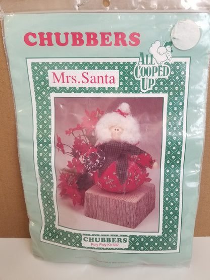 Rare Vintage All Cooped Up Chubbers Mrs. Santa Mr. Santa bundle (both kits)