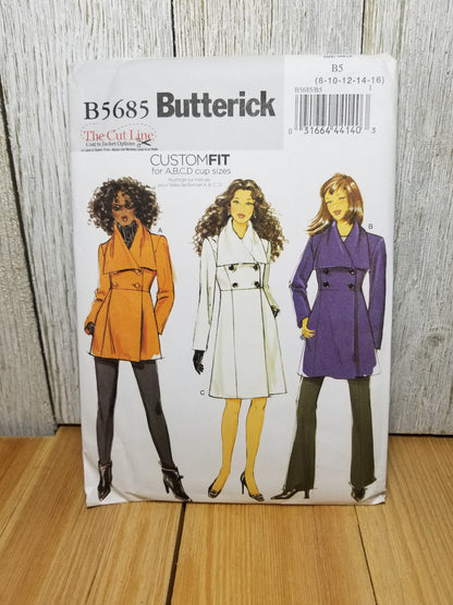 Butterick B5685 Jacket and Coat Sewing Pattern for Women Misses Uncut FF