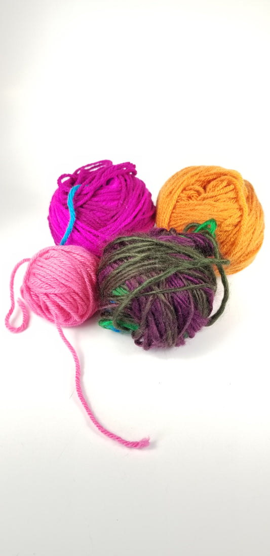 3.5 Skein Mystery Brand Acrylic Yarn Bundle