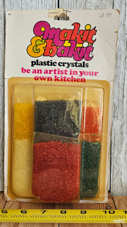 VTG Makit & Bakit Refill Plastic Melting Cooking Crystals Suncatchers (U PICK Color)