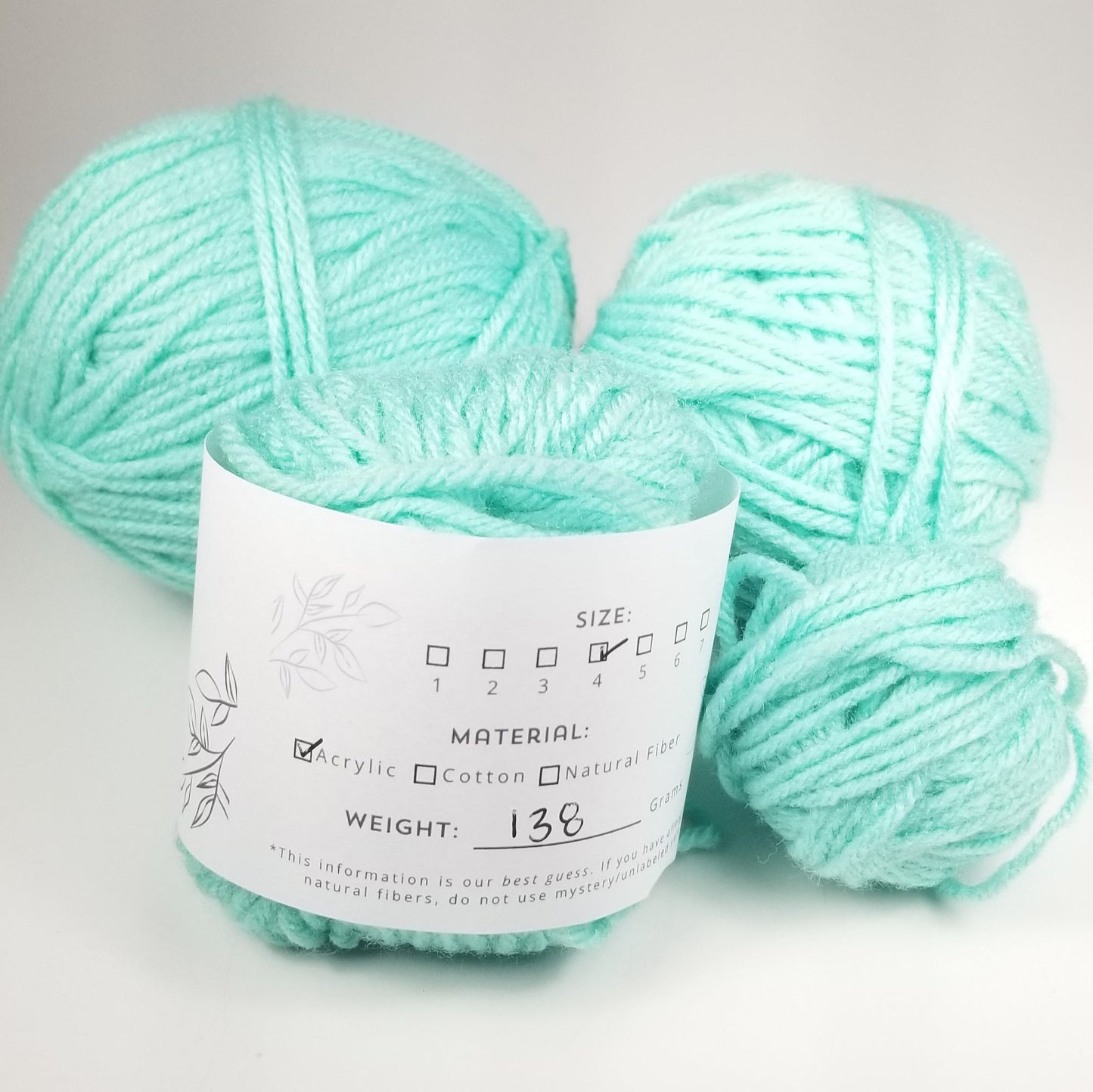 4 skein bundle teal acrylic yarn