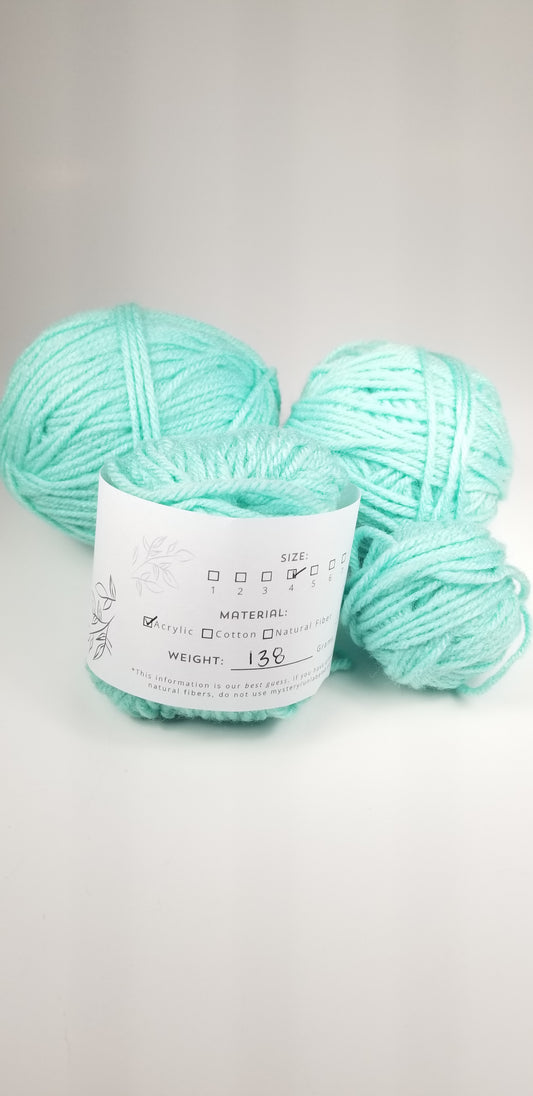 4 skein bundle teal acrylic yarn