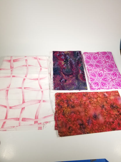 Pink purple fabric bundle