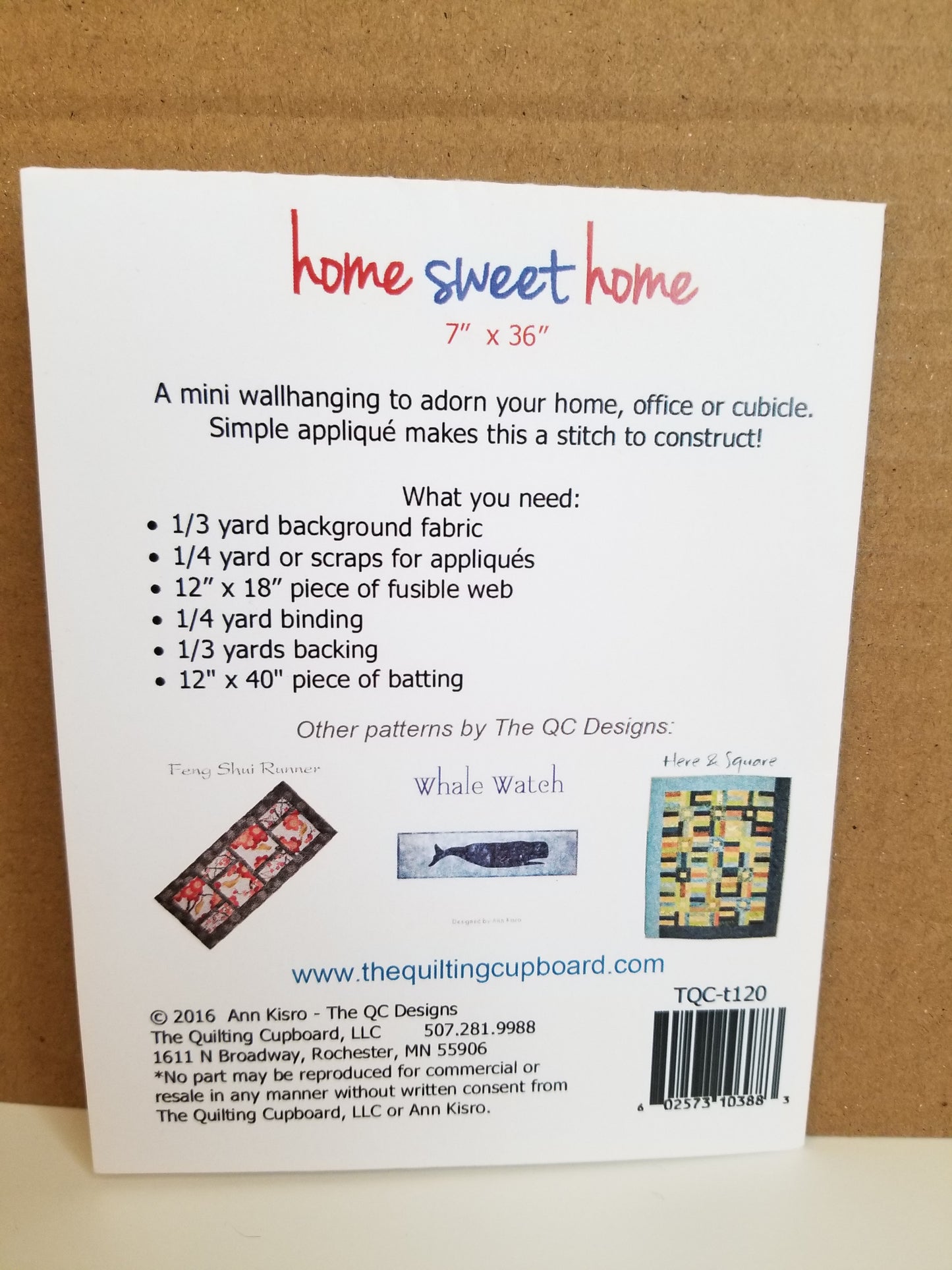 Home Sweet Home Sewing Applique Pattern Ann Kisro