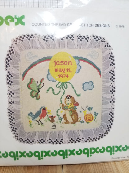 Ibex 1976 Cross Stitch Kit for Baby Nursery Customizable New NOS