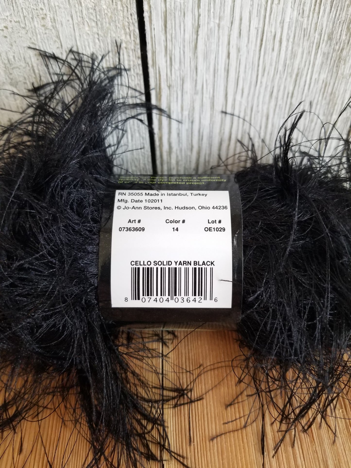 Joann's Exclusive Sensations Cello Black Eyelash Yarn 3 Skein Bundle