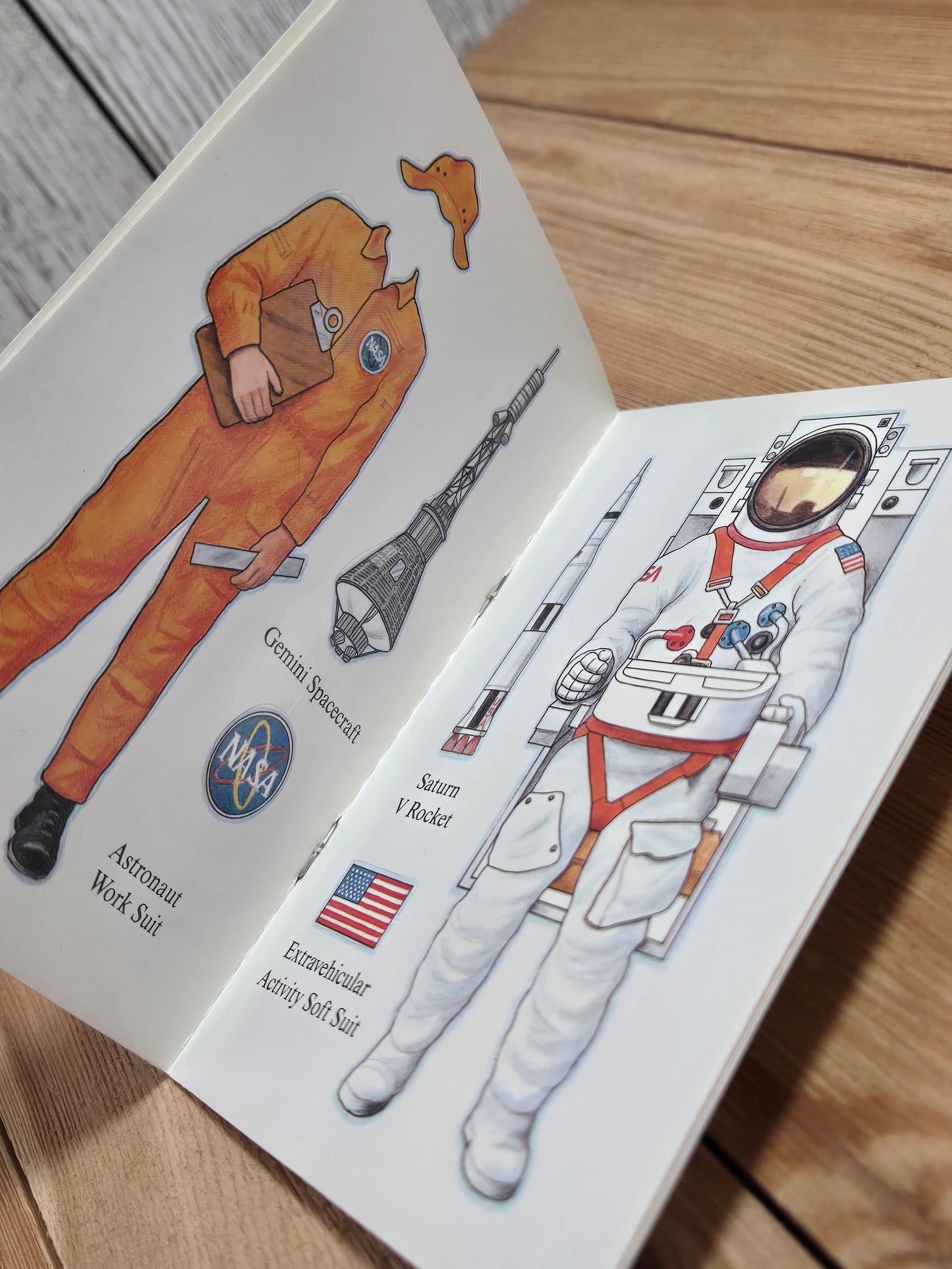 Dover Little Activity Books Sticker Paper Dolls NEW (You Pic Design) Astronaut and Bride Excellent condition