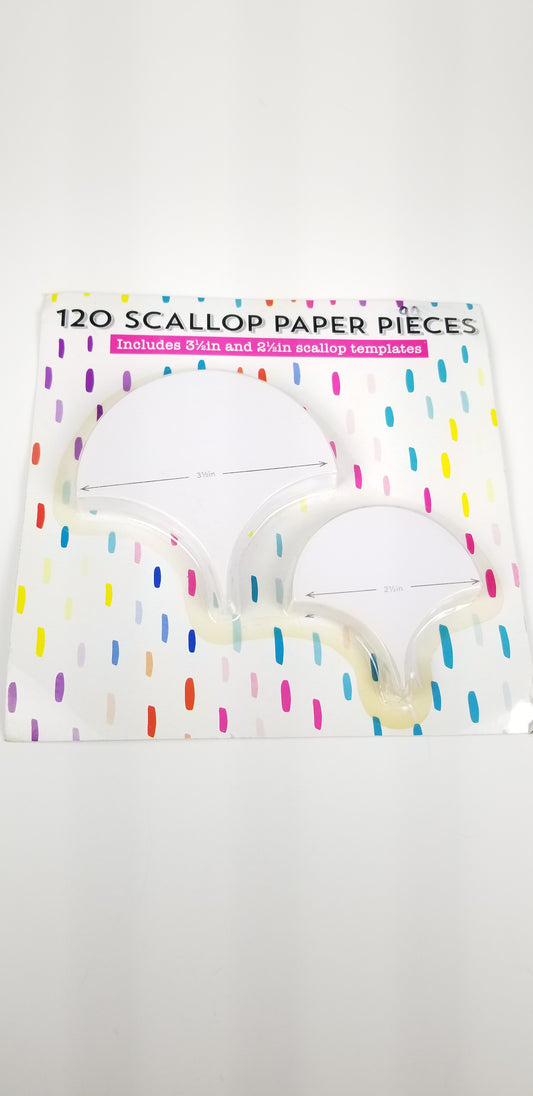 120 scallop paper pieces quilting scallops