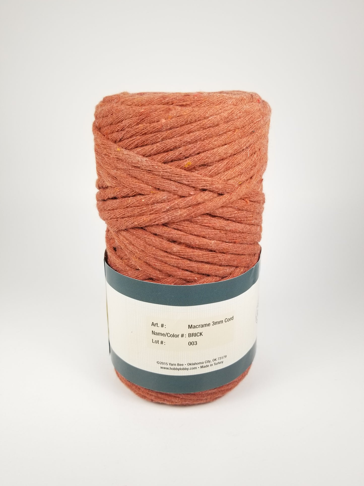 Yarn Bee Macrame Brick Yarn 3mm Cord (2 skein bundle)