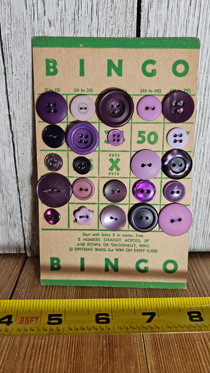 Vintage Button Lot on Bingo Card U PICK Antique quirky cute