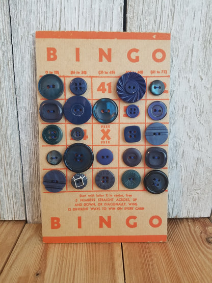 Vintage Button Lot on Bingo Card U PICK Antique quirky cute