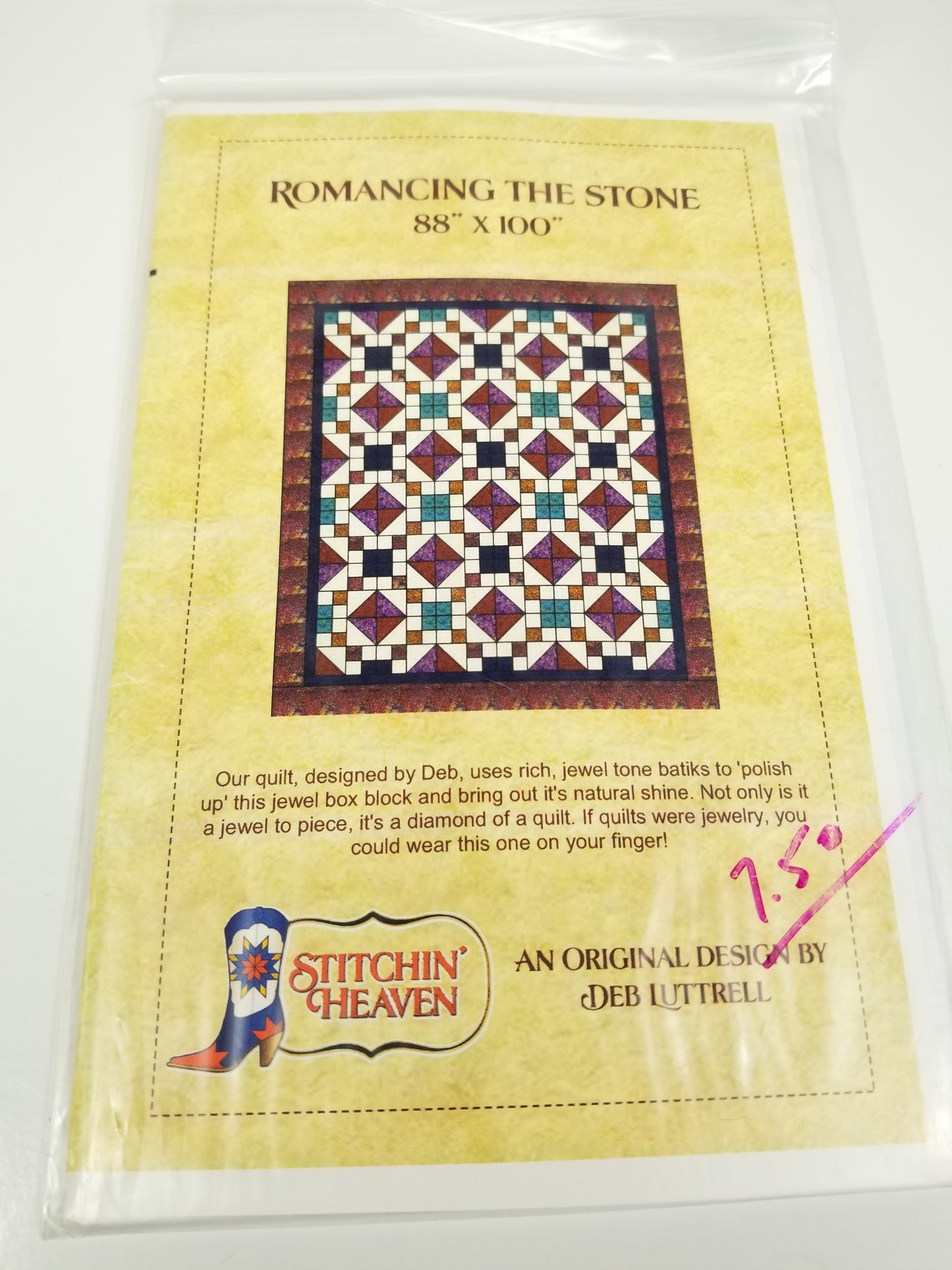 Romancing the Stone Deb Luttrell Diamon Quilt Pattern