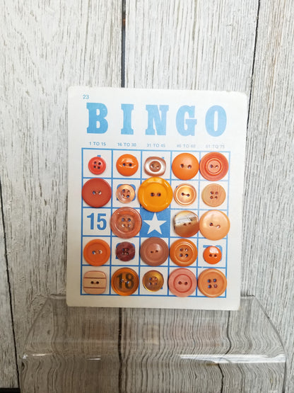 Vintage Button Lot on Bingo Card U PICK Antique Quirky Cute