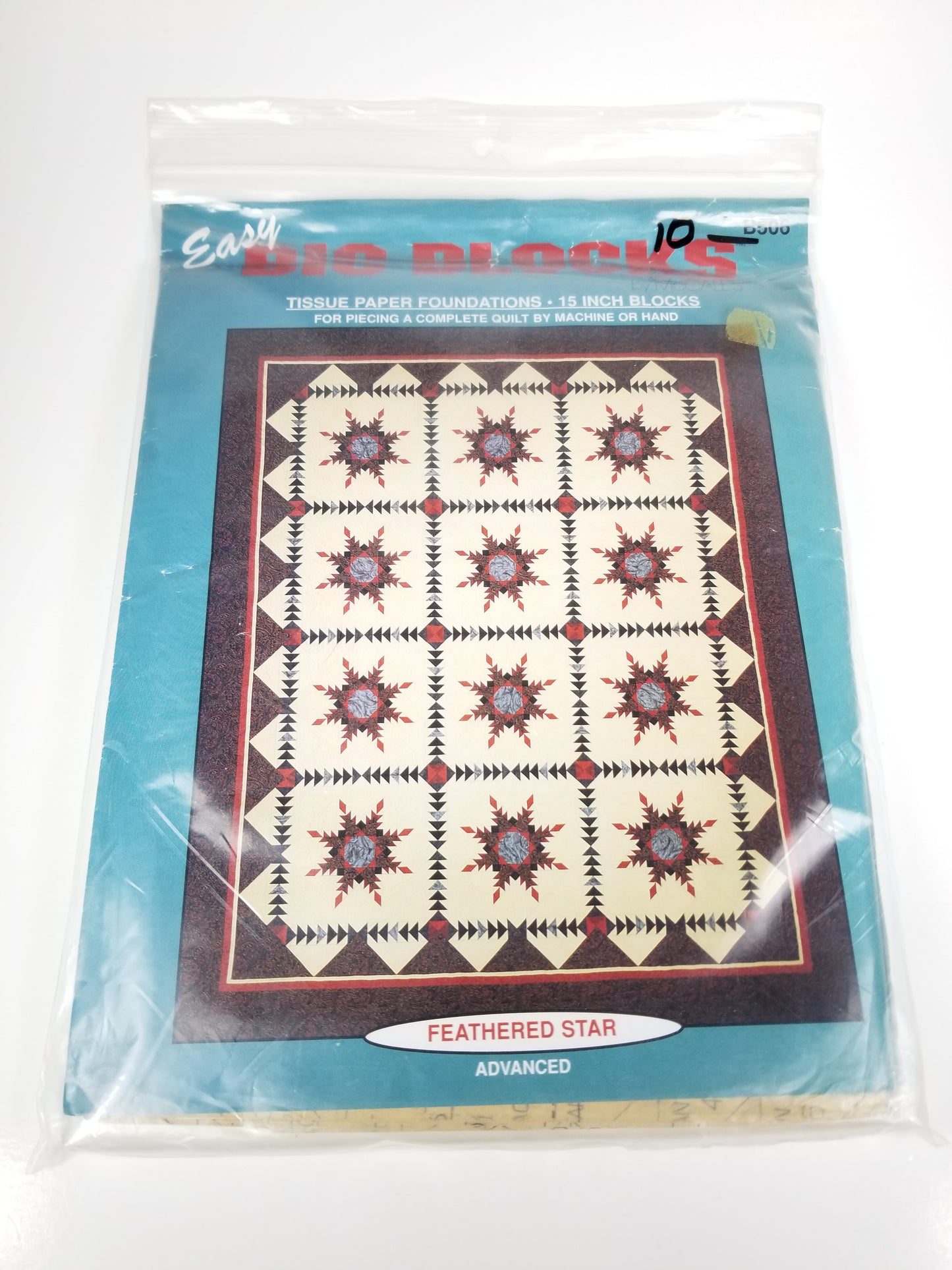 Easy Big Blocks B506 Tissue Paper Foundations 15" Blocks Feathered Star Quilt Pattern