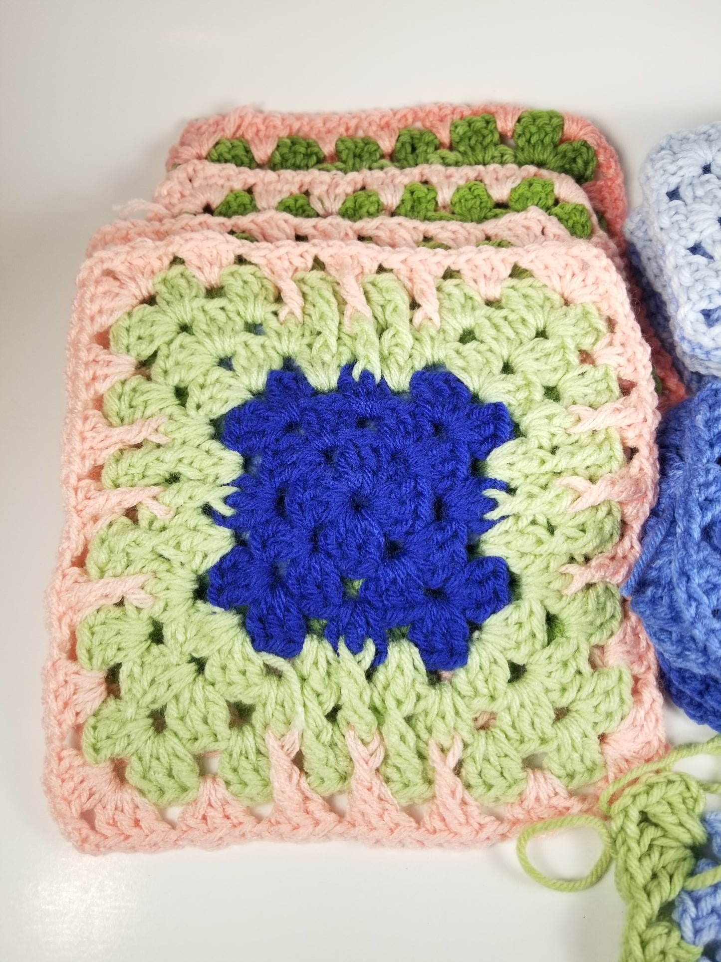 Orphaned Granny Square Crochet Project Ready to finish Project Yarn Acrylic