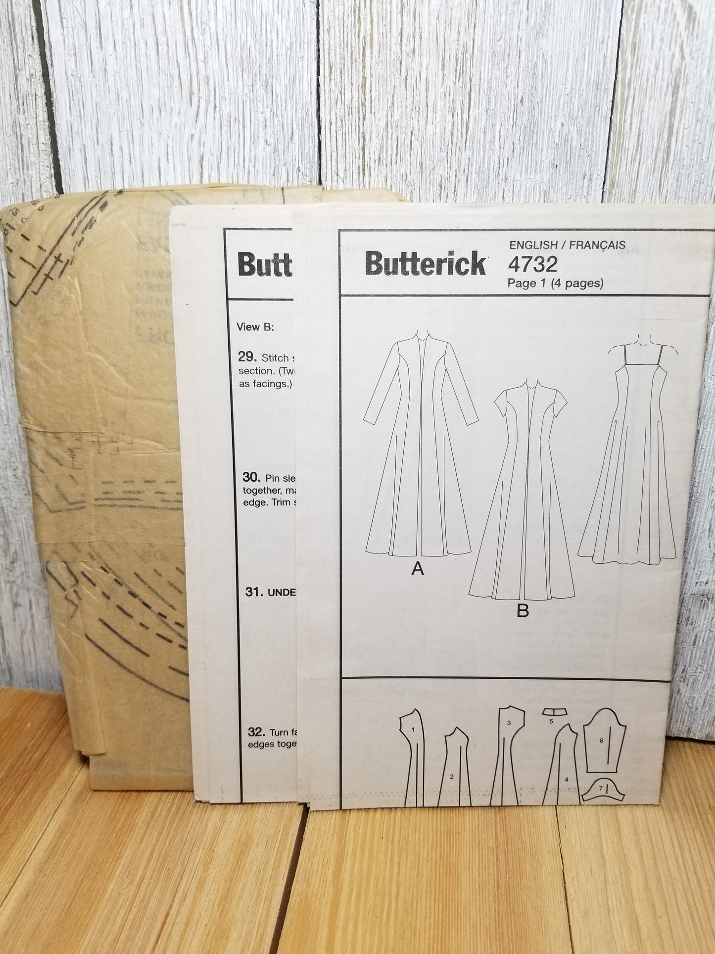 Butterick B4732 sewing pattern Miss/Miss Petite size BB 8-14 Coat and Dress floor length Uncut FF