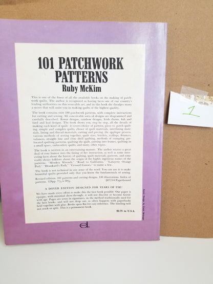 101 Patchwork Patterns Ruby Mckim Quilt Book 1962