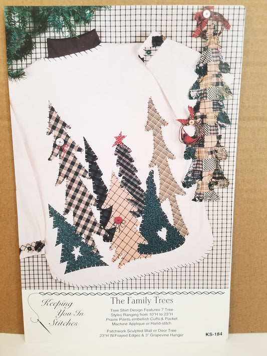 The Family Trees Keep you In Stitches KS-184 Sewing Applique Christmas Trees Pattern