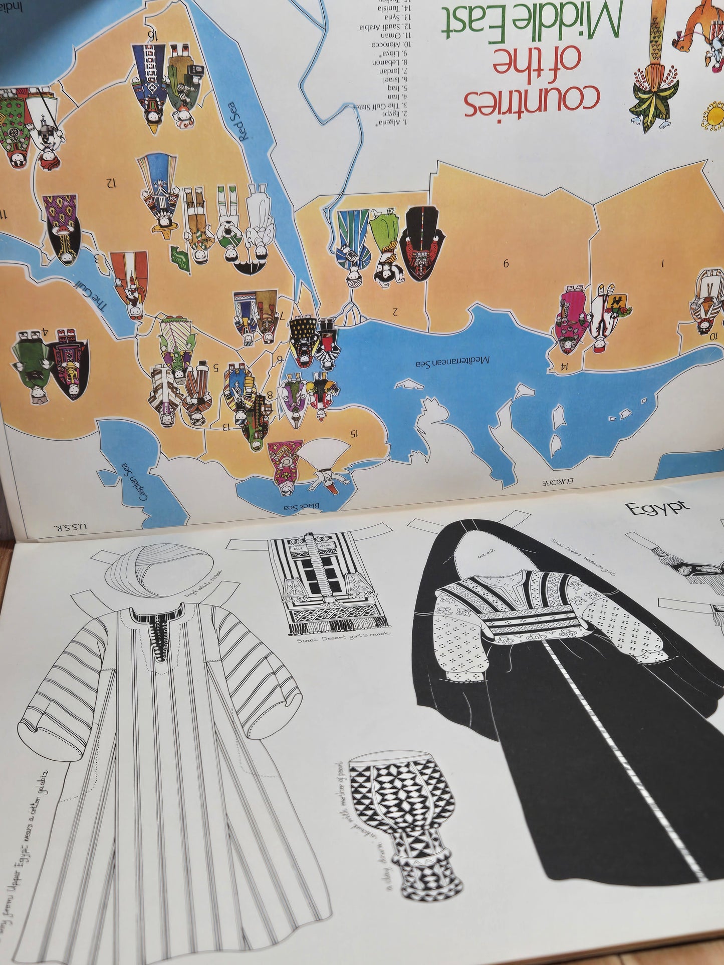 Paper Dolls of the Middle East by Penelope Williams 1978 UNCUT Book