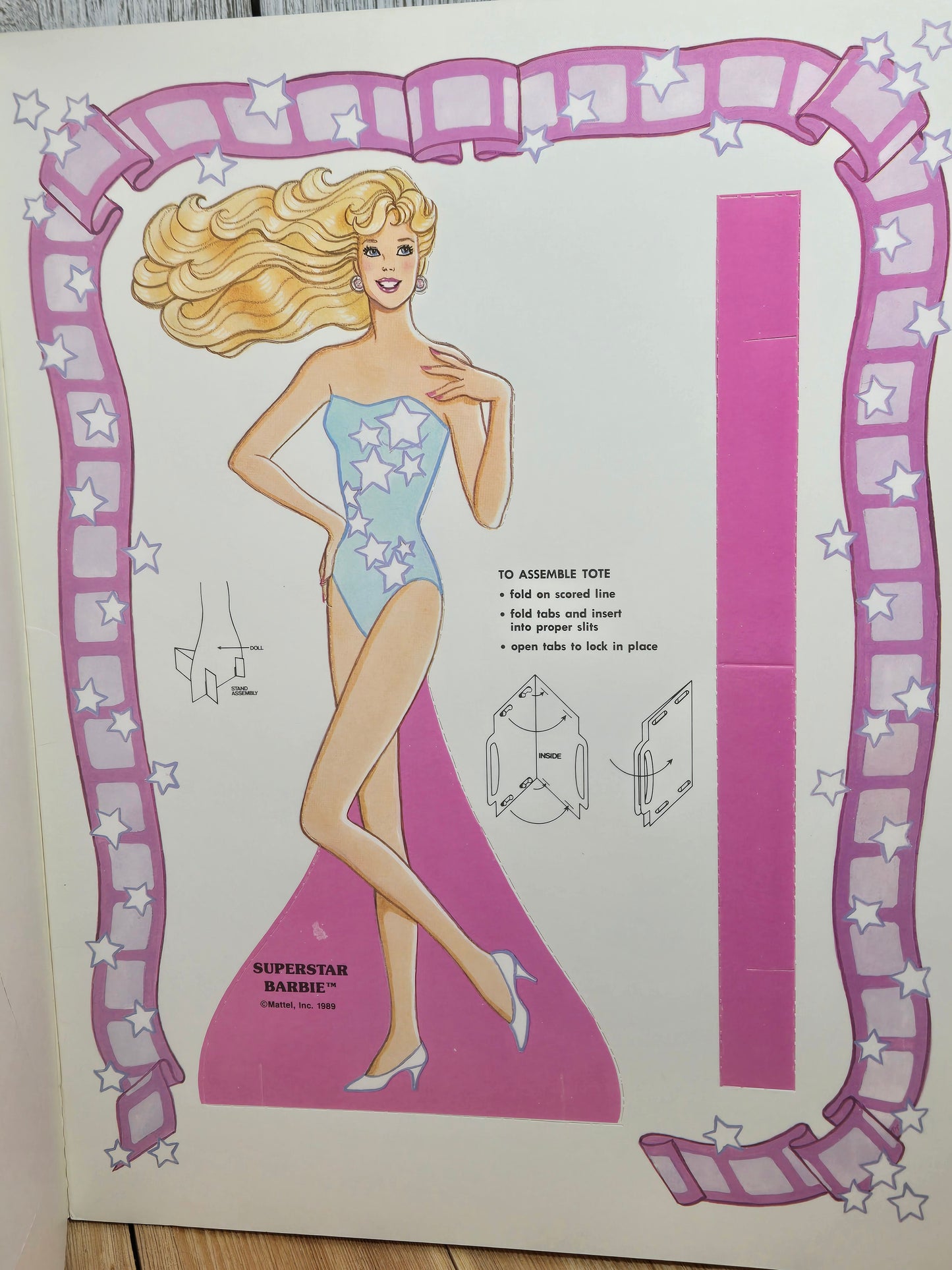Super Star Barbie Paper Doll Book MISPRINT UNCUT By a Golden Book Comes with TWO dolls