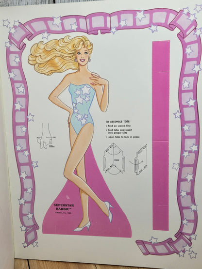 Super Star Barbie Paper Doll Book MISPRINT UNCUT By a Golden Book Comes with TWO dolls