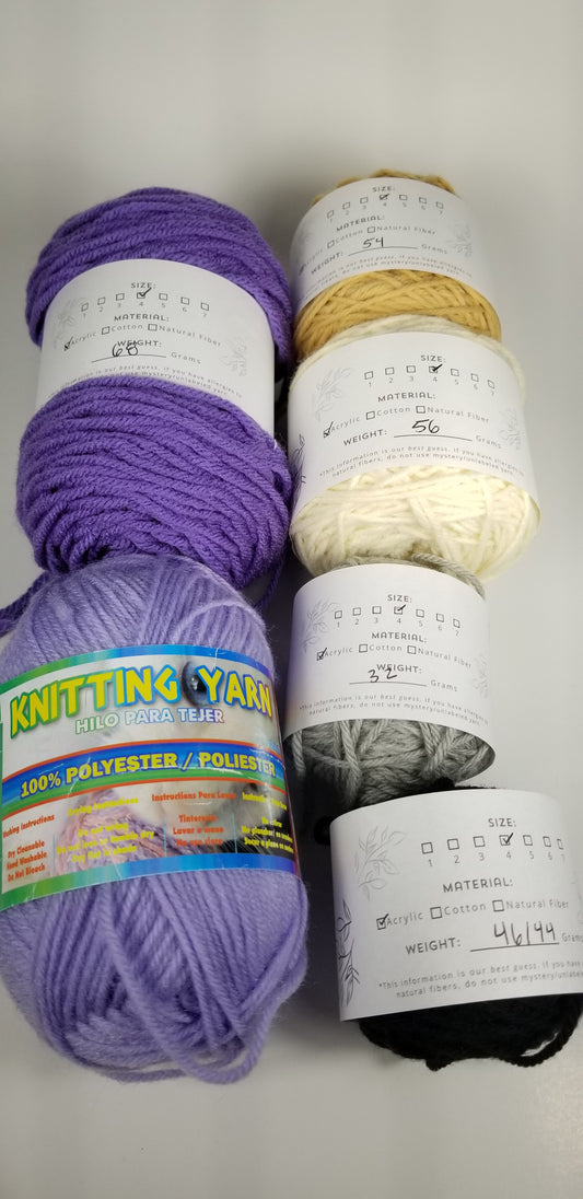 Worsted Acrylic Yarn bundle 6 skeins