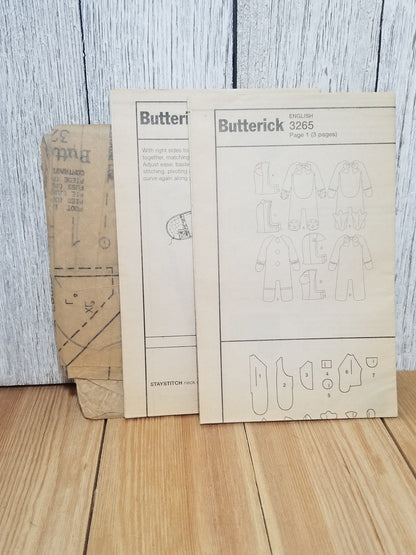 Butterick 3265 Infants Costumes, Cat, Penguin, Gingerbread man, and Lamb Size L-XL Uncut FF