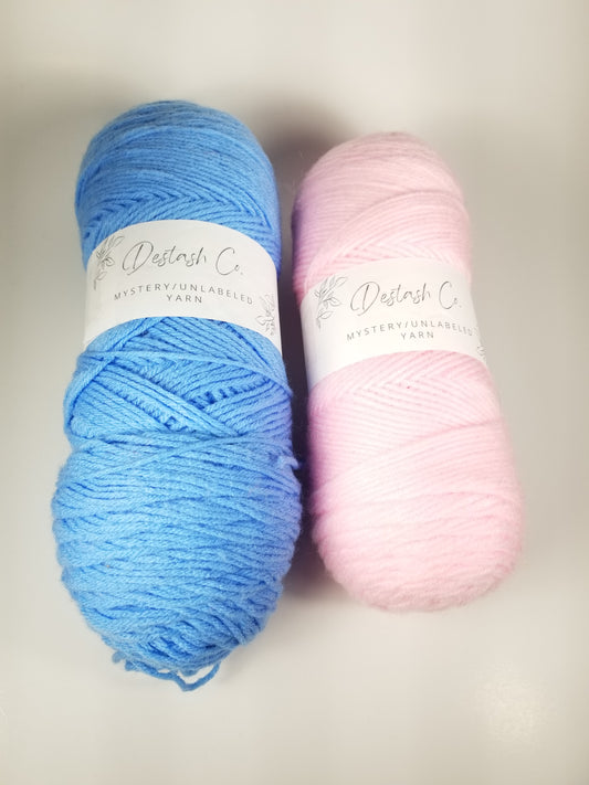 Jumbo yarn bundle 2 skeins pink blue acrylic worsted weight yarn