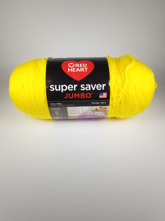 Red Heart Super Saver Jumbo Bright Yellow Yarn M:6620