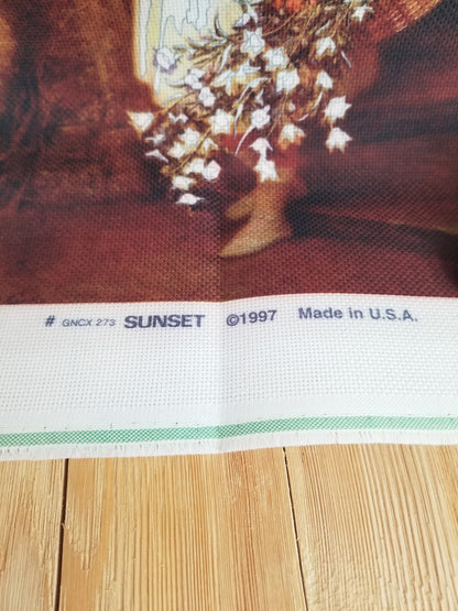 Sunset Stitchery Embroidery Kit #GNCX 273 Girl Picking Flowers