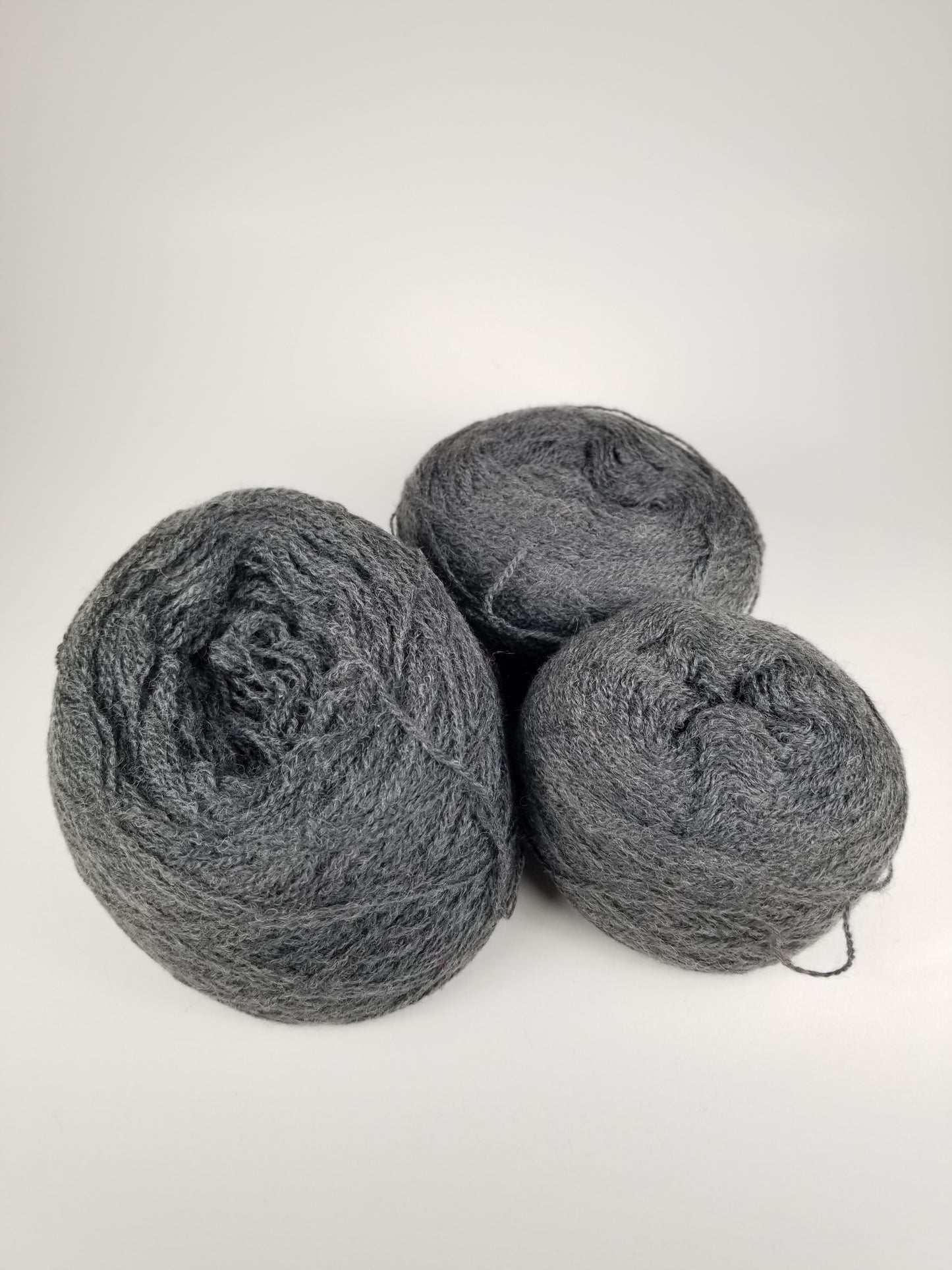 Mystery Grey yarn 3 skein bundle Wool Acylic size one sock