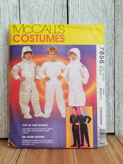 McCalls 7856 Out of This World Space Suit Star Trek Costume Halloween Pattern Size Med 34-36 UNCUT FF