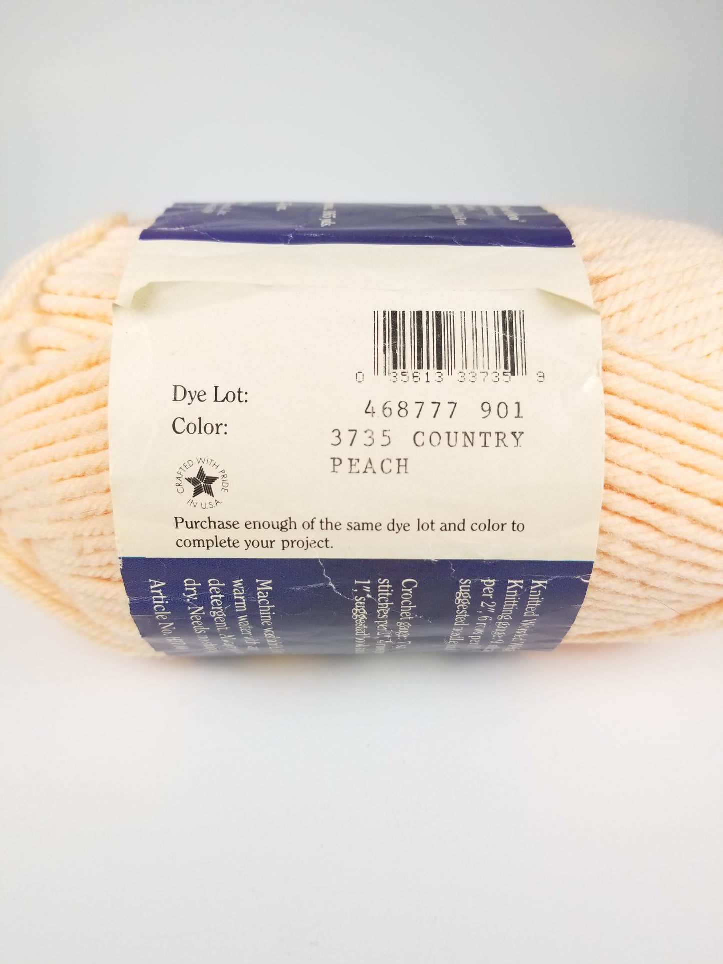 VINTAGE Sayelle 6 3735 Country Peach Yarn