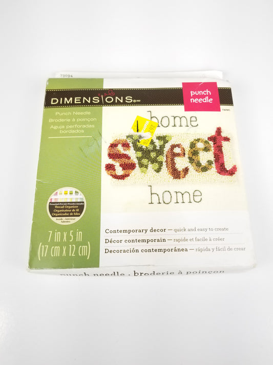 Dimensions Punch Needle Home Sweet Home Desgin