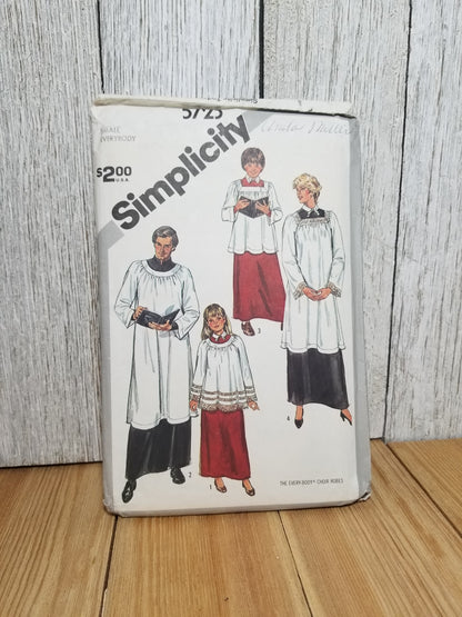 Simplicity 5723 Every-body Choir Robes Costume Pattern Size Sml-Med Complete Halloween
