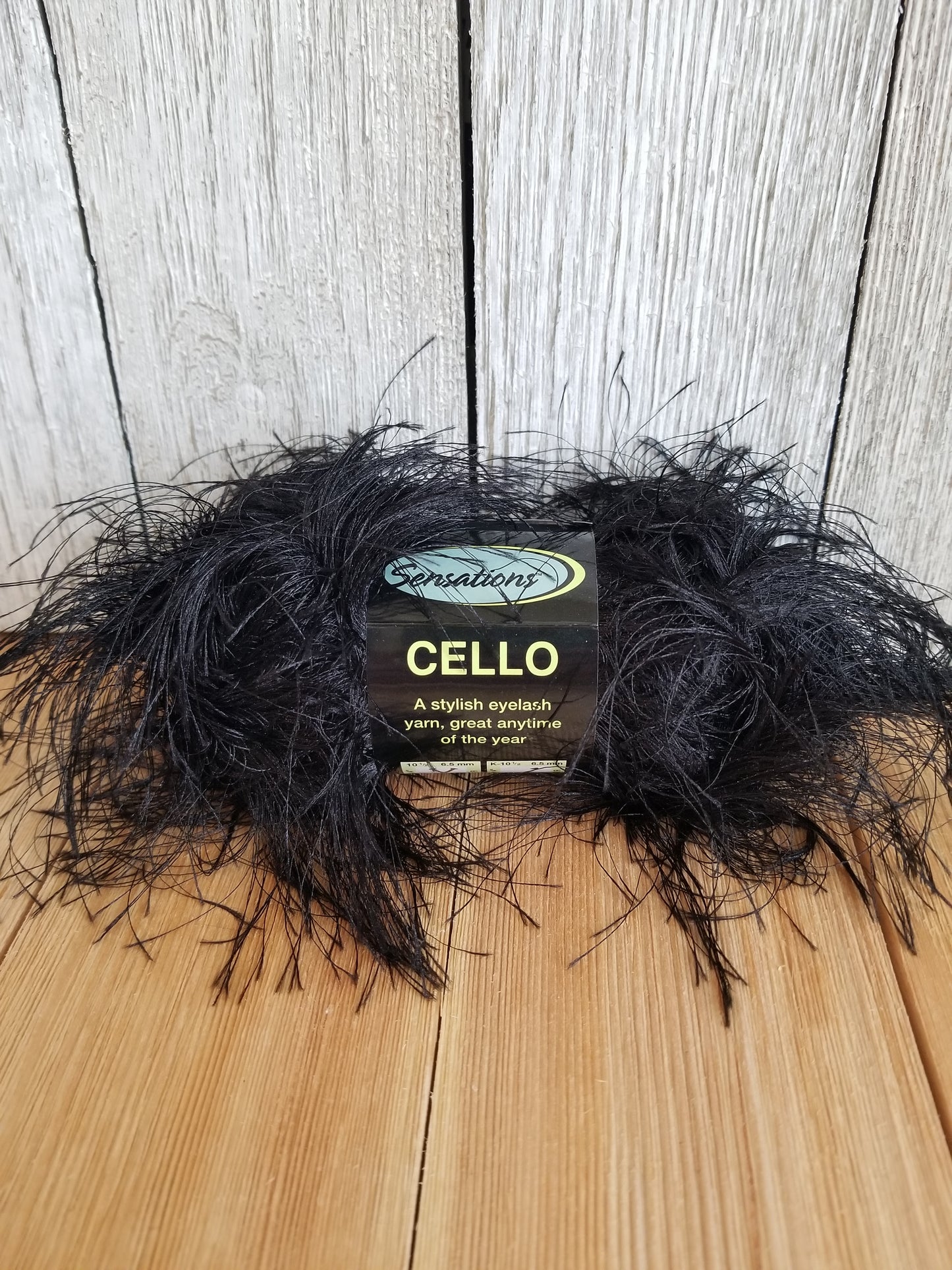 Joann's Exclusive Sensations Cello Black Eyelash Yarn 3 Skein Bundle