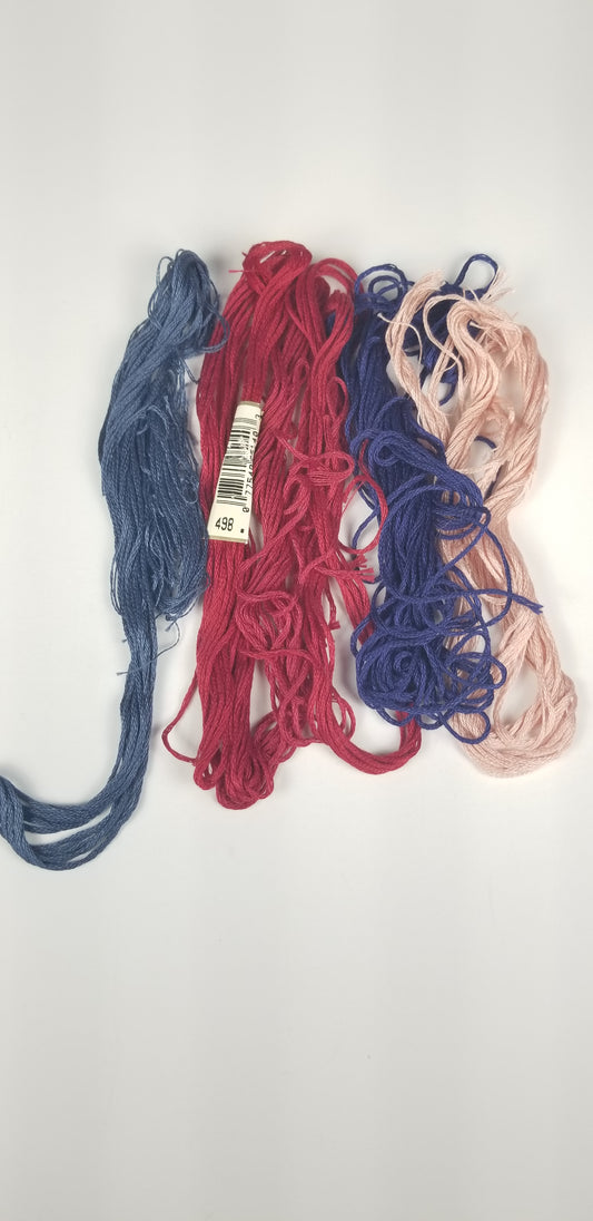 Random embroidery floss four colors