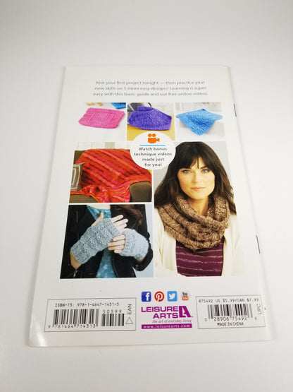 Learn to Knit Step By Step Book Perfect For Beginners Leisure Arts Book