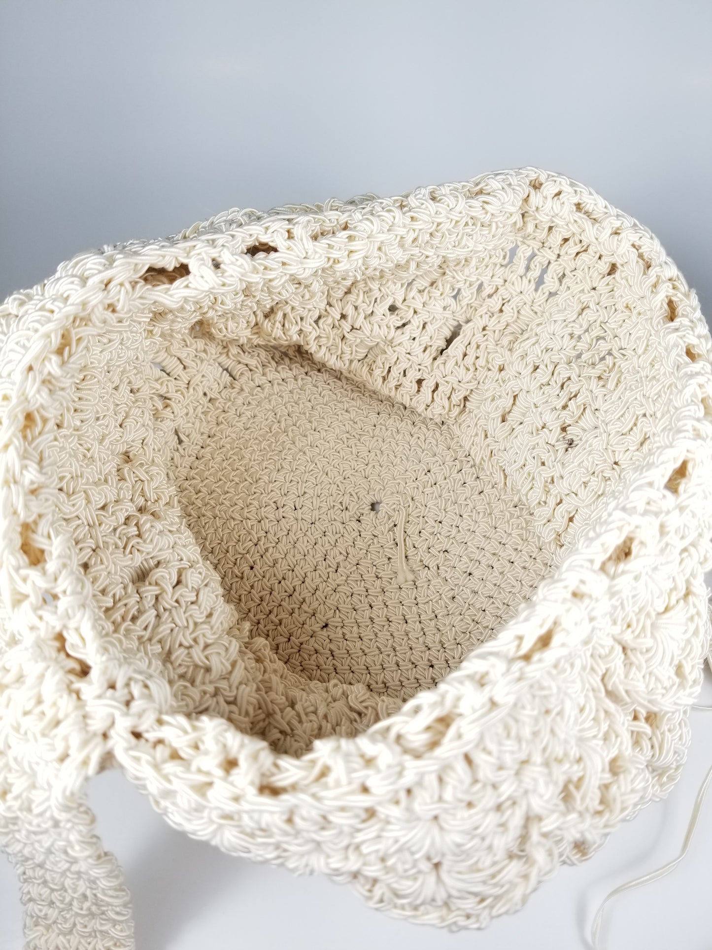 Orphaned Project Finish in a Afternoon Handmade Crochet Basket Bucket Purse with Yarn