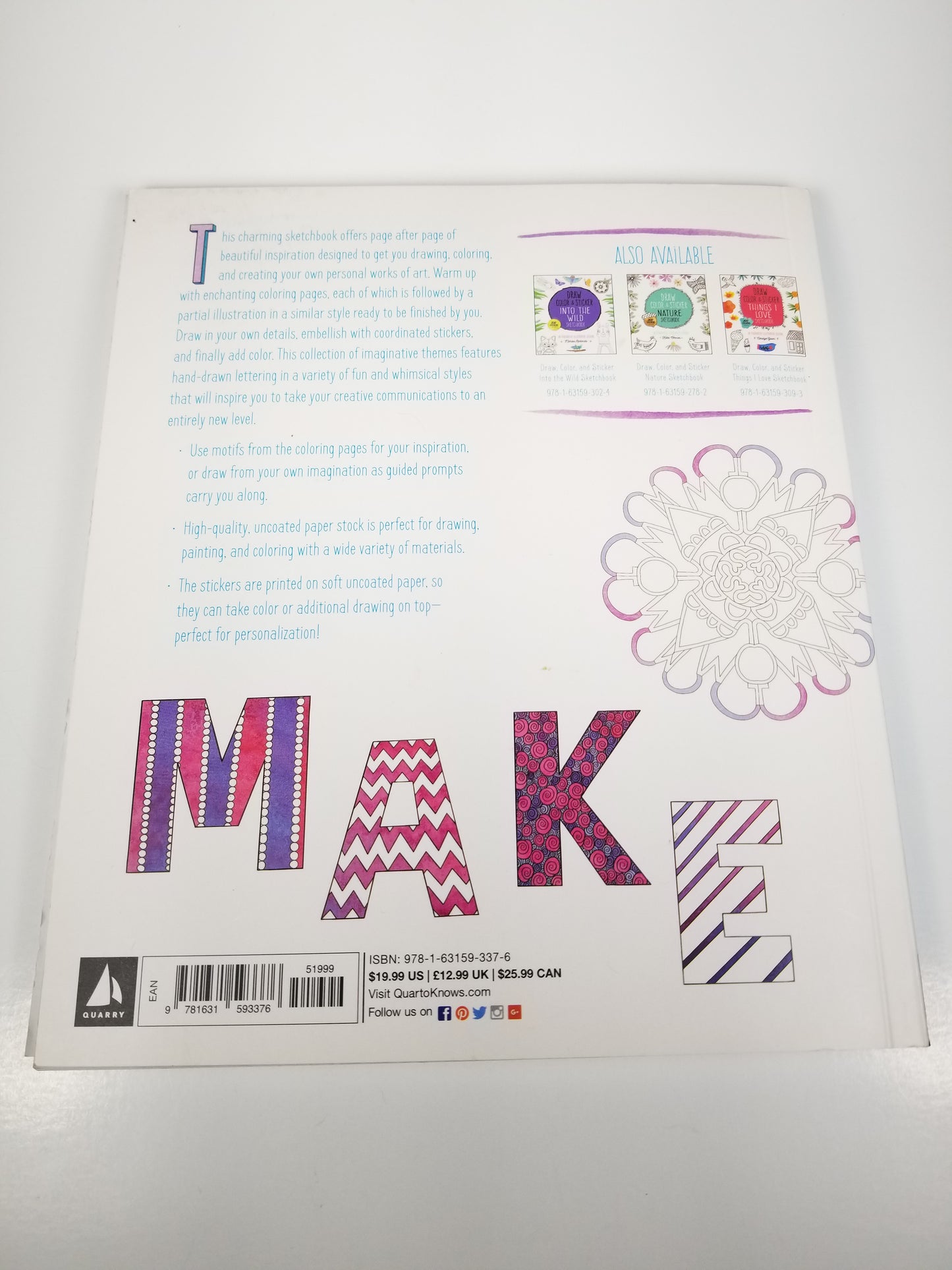 Draw, Color, and Sticker Lettering Sketchbook