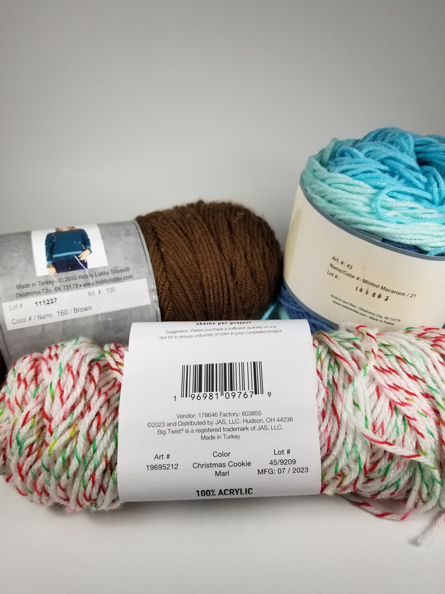 Slightly Used Yarn Bundle I Love This Yarn Sugar Wheel Big Twist Holiday