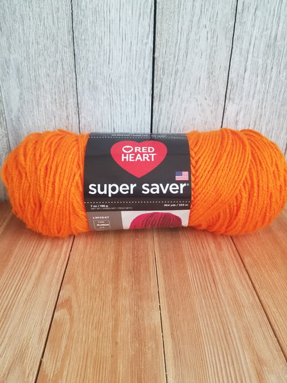 Red Heart Super Saver Yarn Solid/ Metallic/ Striped/ Ombre Full Skien or Partial Skein (U Pick Color)