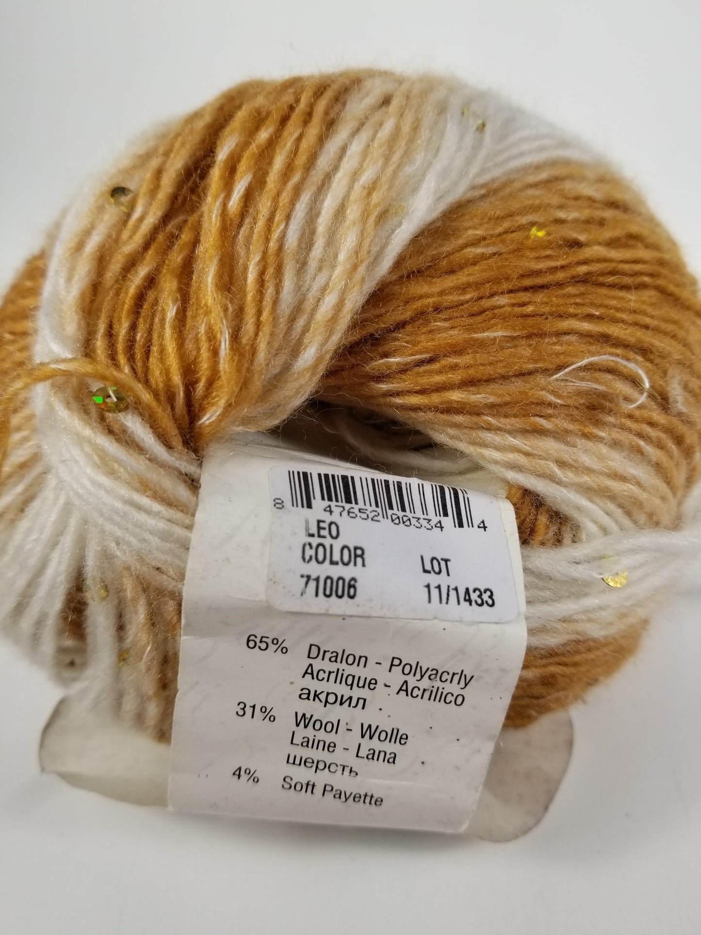 Ragetti Polaris Leo lot 11/1433 sequin wool yarn