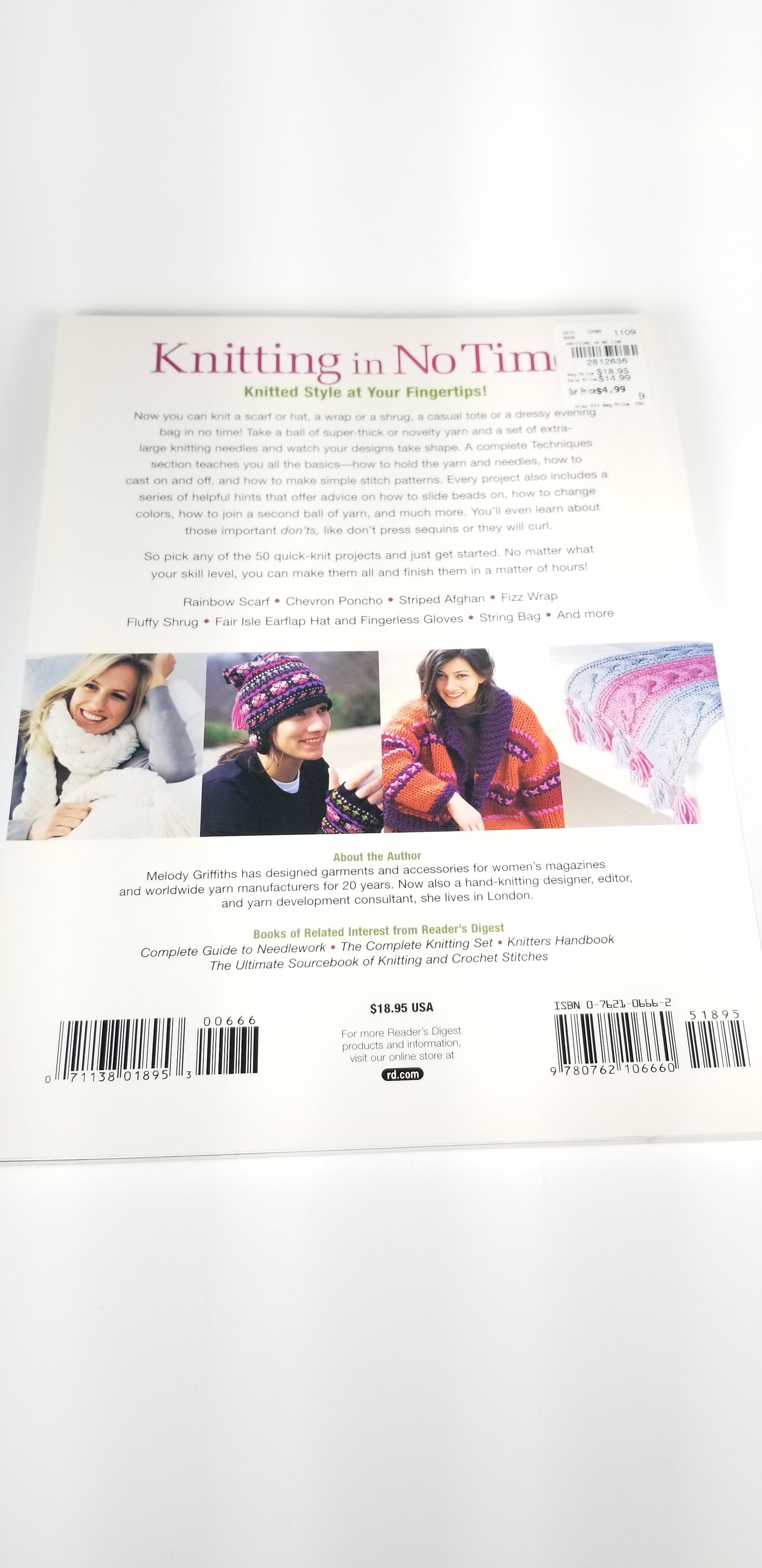 Knitting in no time Melody Griffiths book