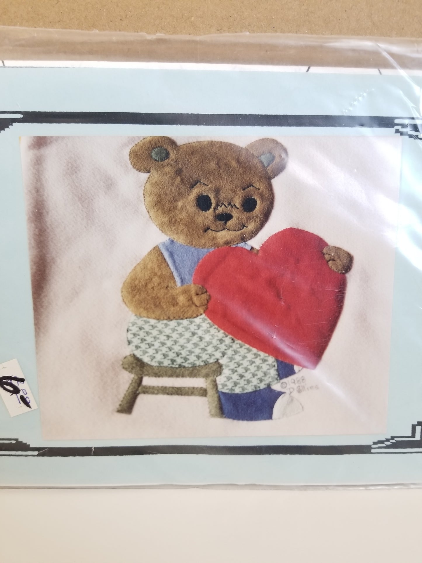 Dots Delights Love Bear Applique Pattern 1988