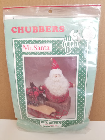 Rare Vintage All Cooped Up Chubbers Mrs. Santa Mr. Santa bundle (both kits)