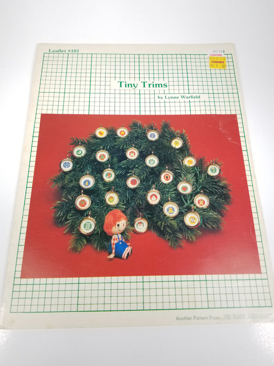 Tiny Trims Lynne Warfield #101 24 Christmas Cross Stitch Patterns for Ornaments